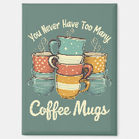 Retro Coffee Mug Stack Illustration