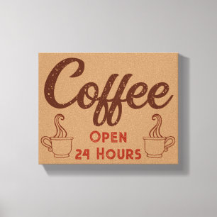 Retro Coffee Shop Diner Sign Wall Art