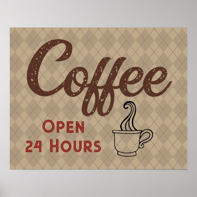 Retro Coffee Shop Sign Art  (Front)