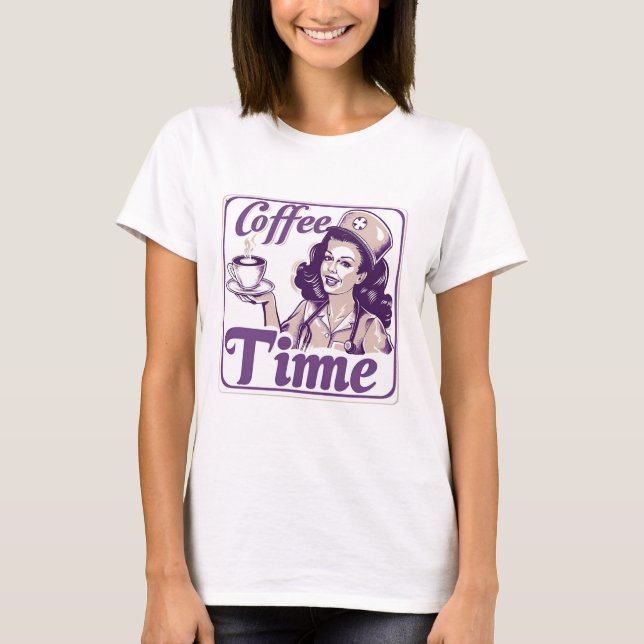 Retro Coffee Time Ad T-Shirt (Front)