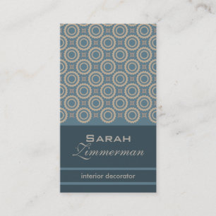 Retro Cogs Teal Business Card