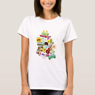 Retro Collage Illustrated Nostalgia Flashback Desi T-Shirt