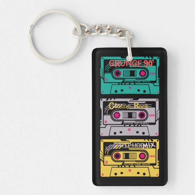 Retro Collection Tapes Key Ring (Front)