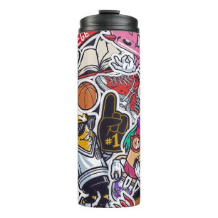 Retro College Vibes Thermal Tumbler