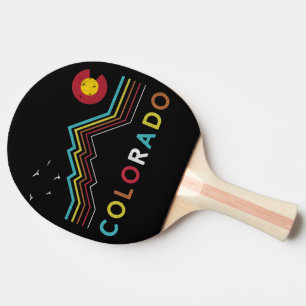 Retro Colorado Flag Rocky Mountain Souvenir Ping Pong Paddle