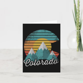 Retro Colorado Mountains Home Love Family Vacation Card