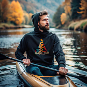 Retro Colorado River Kayaking Hoodie