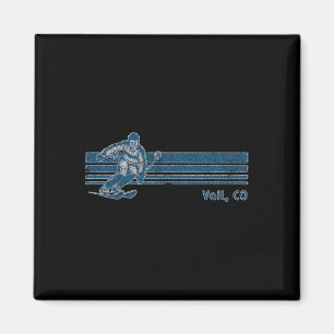Retro Colorado Vintage Vail Skiing Tee Magnet
