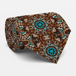 Retro Colorful Brown Custom Tie – Elegant Fashion