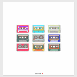 Retro Colorful Cassettes 80's Nostalgia 