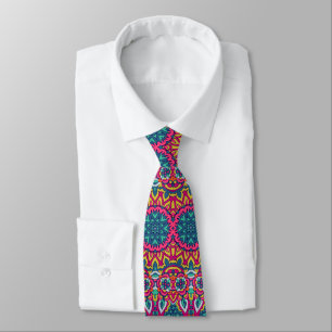 Retro Colorful Custom Tie – Elegant Fashion