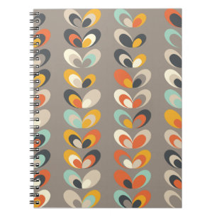 Retro Colorful Geometric Shapes – Modern Aesthetic Notebook