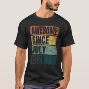 Retro Colour 100Th Birthday Men Women Awesome Sinc T-Shirt
