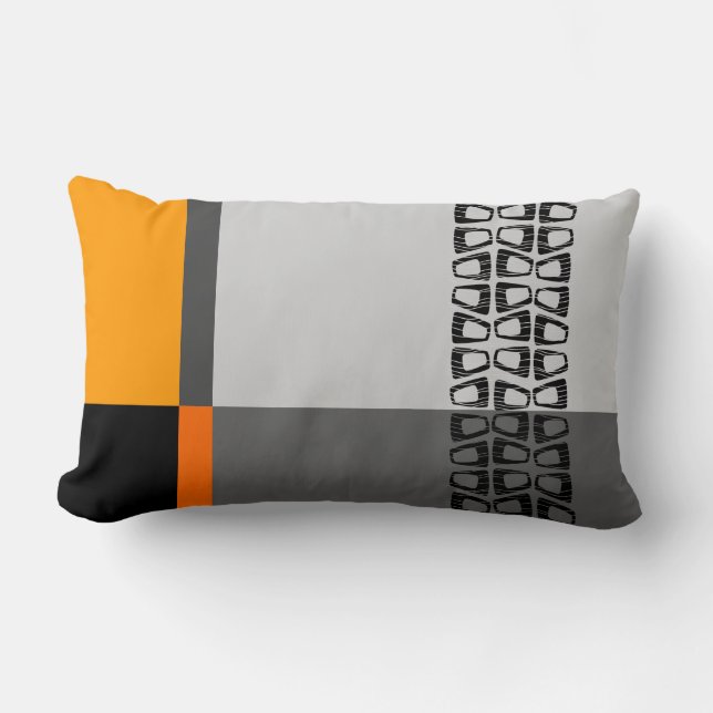 Retro Colour Block Lumbar Cushion (Front)
