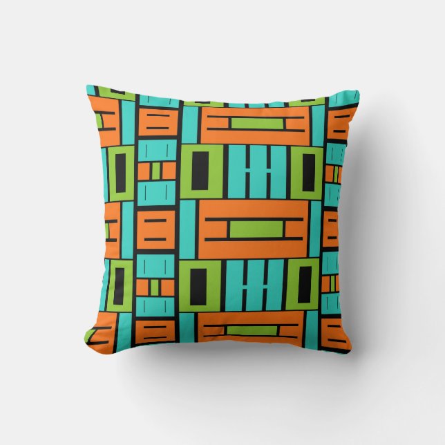 Retro Colour Block Pillow (Front)