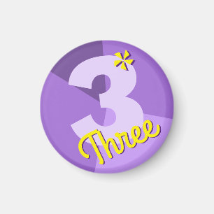 Retro Colour Block Planner Number Magnet