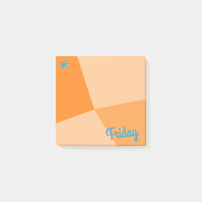 Retro Colour Block Planner Post-it Notes (Front)