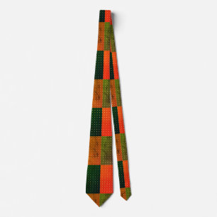 Retro Colour-Block Polka Dot Tie
