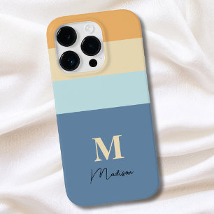 Retro Colour Blocks Monogram  Case-Mate iPhone 14 Pro Case