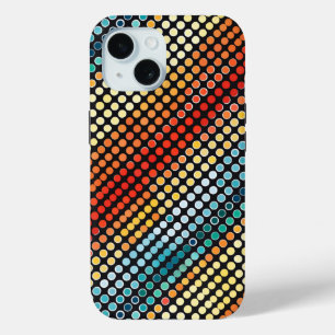 Retro Colour Dots iPhone 15 Case