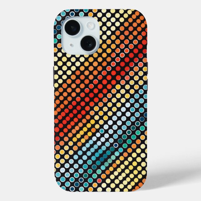 Retro Colour Dots Case-Mate iPhone Case (Back)