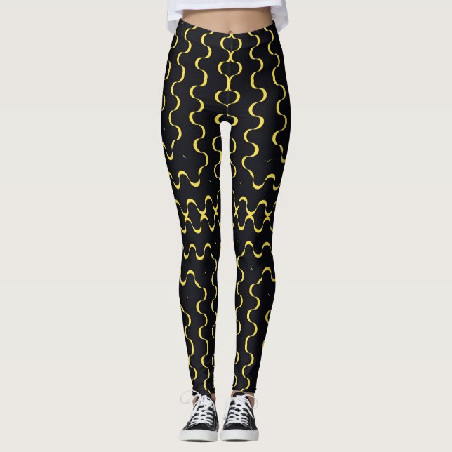 Retro Colour Fifties Pattern #12 Leggings (Front)