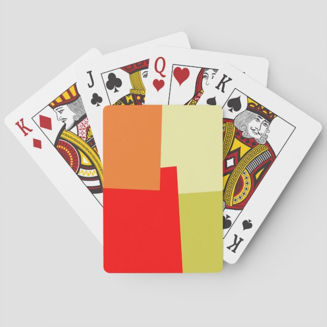Retro Colour Geometric Pattern #3 Playing Cards (Back)