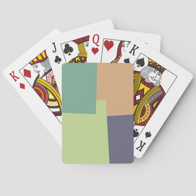 Retro Colour Geometric Pattern #4 Playing Cards (Back)