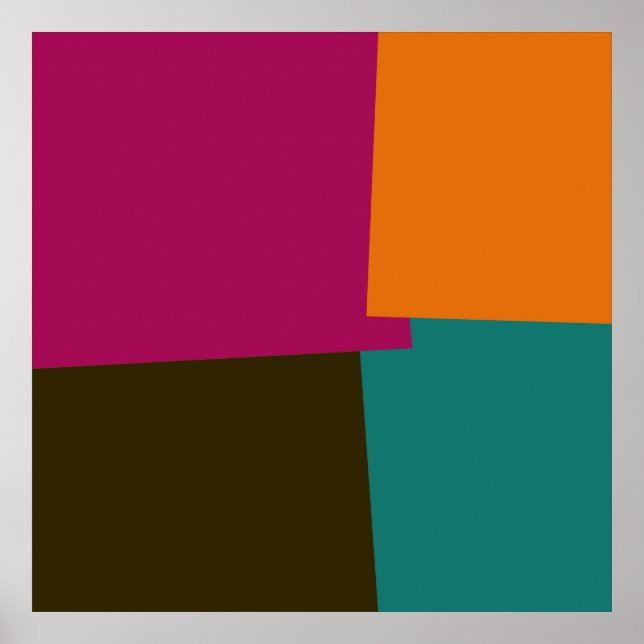 Retro Colour Geometric Pattern #8 Poster (Front)