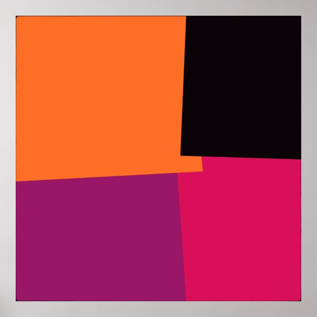 Retro Colour Geometric Pattern #9 Poster (Front)