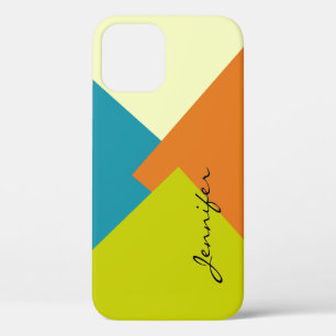 Retro Colour Geometric Pattern iPhone 12 Pro Case