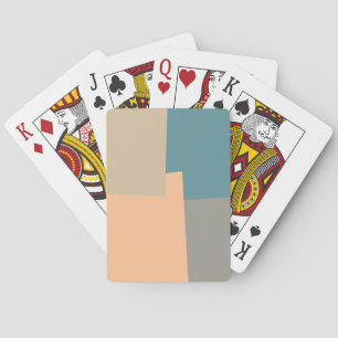 Retro Colour Geometric Pattern Playing Cards