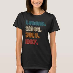 Retro Colour Legend Since July 1997 Vintage Birthd T-Shirt