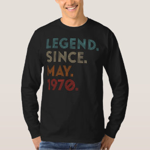 Retro Colour Legend Since May 1970 Vintage Birthda T-Shirt