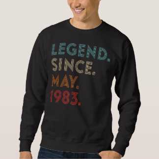 Retro Colour Legend Since May 1983 Vintage Birthda Sweatshirt