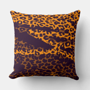 Retro Colour Leopard Print Skin #18 Cushion
