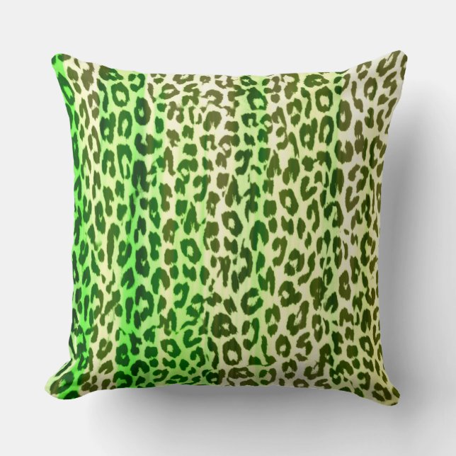 Retro Colour Leopard Print Skin #25 Cushion (Front)
