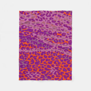 Retro Colour Leopard Print Skin #25 Fleece Blanket