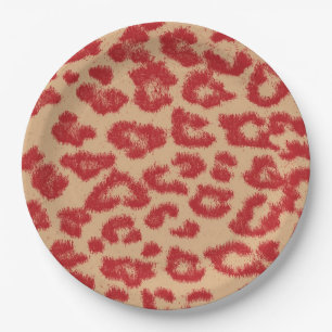 Retro Colour Leopard Print Skin #47 Paper Plate