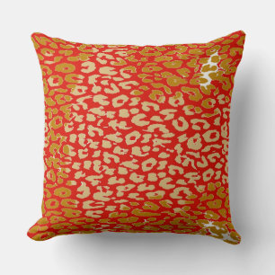 Retro Colour Leopard Print Skin Cushion