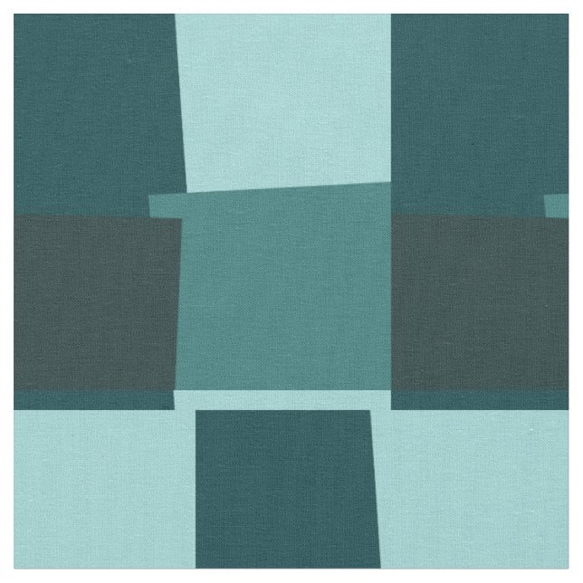 Retro Colour Modern Geometric Pattern #7 Fabric (Close Up)