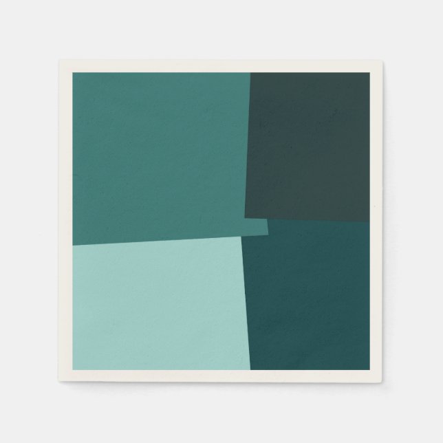Retro Colour Modern Geometric Pattern #7 Napkin (Front)