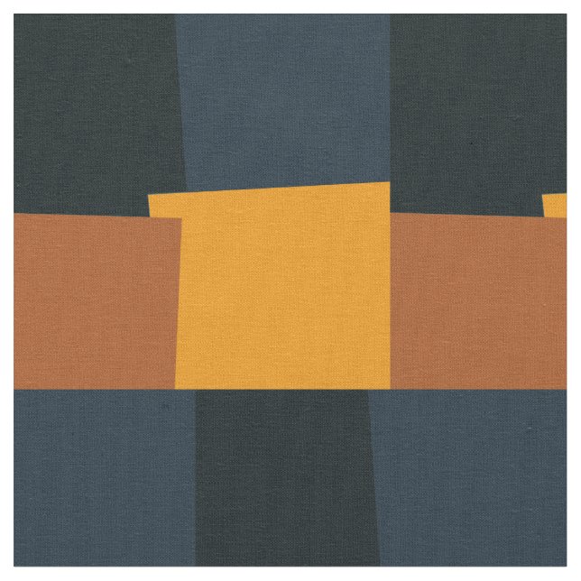 Retro Colour Modern Geometric Pattern #9 Fabric (Close Up)