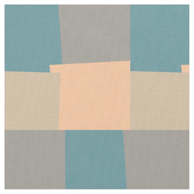 Retro Colour Modern Geometric Pattern Fabric (Close Up)