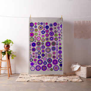 Retro Colour Polka Dot Circles Pattern #6 Fabric