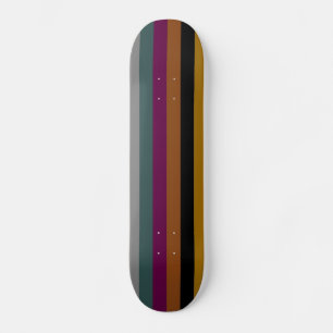 Retro Colour Stripe Pattern 10 Skateboard