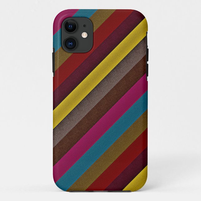 Retro Colour Stripe Pattern 5 Case-Mate iPhone Case (Back)