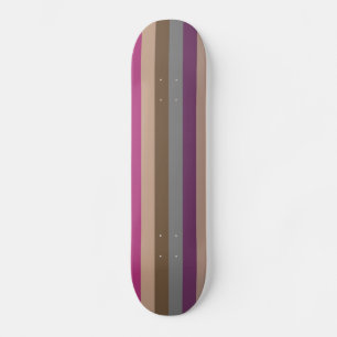 Retro Colour Stripe Pattern 9 Skateboard