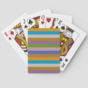 Retro Colour Stripe Pattern Playing Cards