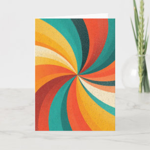 Retro Colour Swirl – Vintage Abstract Background Card